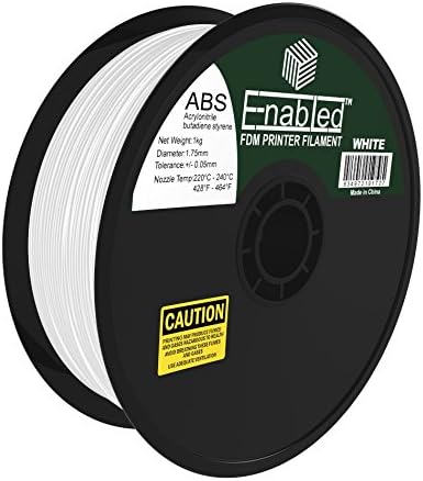PLA 3D Printer Filament 1.75mm, PLA 1.75 Filament White Dimensional Accuracy +/- 0.03 mm, 1kg (2.2LBS) / Spool (White)