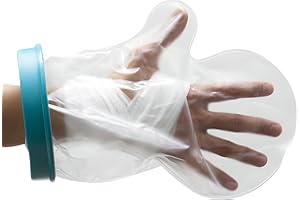 Arm Cast Cover for Shower - Adult Bathing Wound Protector Sleeve for Hand Wrist Finger, Reusable Watertight Guard Sleeve for 