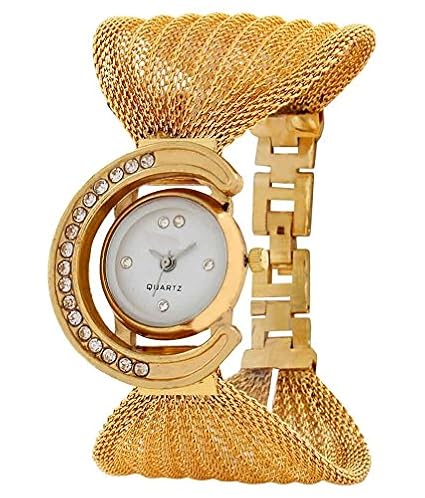 T SHOCK Analog Gold Dial Women Watch