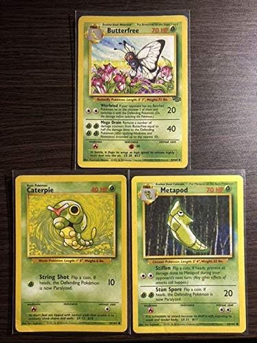 Amazon ポケモンカード 旧裏 英語版 海外版 3 枚セット キャタピーバタフリー おもちゃ ホビー