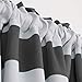 Deconovo Gray Striped Room Darkening Window Curtains Thermal Insulated Grey and Greyish White Striped Curtains for Bedroom 52W X 84L Gray 2 Panels