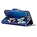 iPhone 8 Plus Case, iPhone 7 Plus Wallet Case PU Leather Folio Kickstand Colorful Painting Golden Butterfly Cover Slim-Fit Shockproof TPU Inner Bumper with Card Slots for iPhone 8 Plus, iPhone 7 Plus