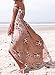 ZESICA Women's Off the Shoulder Floral Print Split Beach Party Maxi Dress,Pink,X-Large