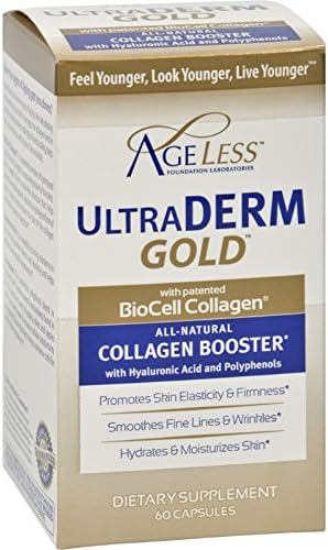 Ageless Foundation Ultraderm Gold Collagen Booster - 60 capsules (Pack of 2)