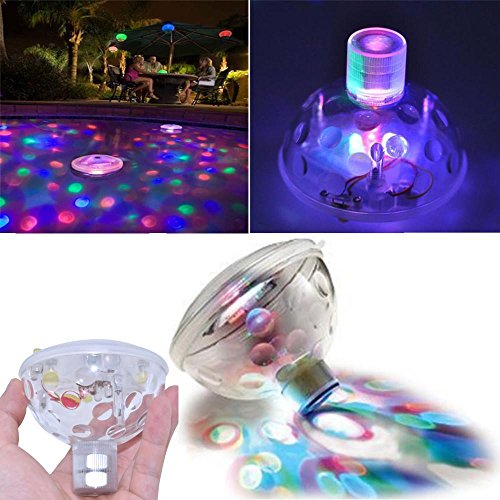 Funfunman Swimming Pool Hot Tub Spa Lamp,Swimming pool lights,Underwater Light Show,Bathroom Lighting, Inflatable Drink Coasters - 5 Mode Transformation,LED Light Source(Colorful Light)