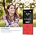 RUIZU X18 Mp3 Player with Bluetooth, Music Player with FM radio, 100hrs Playback, and 128GB Expandable, Independent Volume Button, Blue