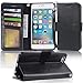 Arae Wallet case for iPhone 6s Plus/iPhone 6 Plus [Kickstand Feature] PU Leather with ID&Credit Card Pockets for iPhone 6 Plus / 6S Plus 5.5 inch (not for 6/6s) (Black)