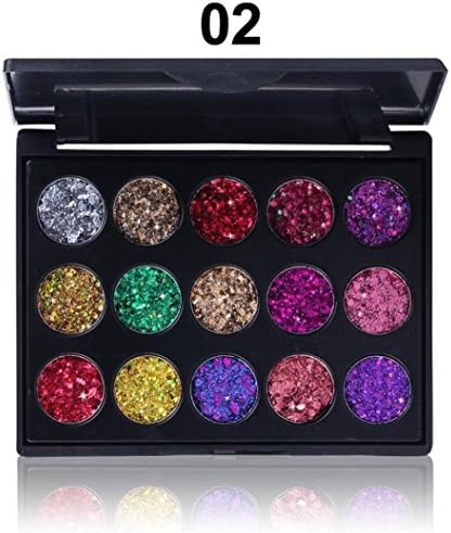Honhui 2018 Hot Sale 15 color Glitter eyeshadow Powder Palette Matte Eyeshadow Cosmetic Makeup (02)
