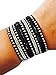 Fitbit Bracelet for FitBit Flex Activity Tracker - The TIFFANY Colorful Rhinestone Studded Snap Fitbit Bracelet