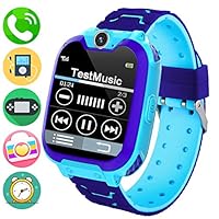 Kids Music Smart Watch Phone for Student, Smartwatch [SD Card Included] 1.54 inch Touch Screen Watches 2 way Calls with Alarm Clock Camrea Game Calculator for 3-12 Years Old Boys Girls Birthday Gift