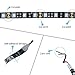 ALITOVE 16.4ft 5050 Blue LED Flexible Strip Ribbon Light Black PCB DC 12V 5M 300 LEDs Waterproof IP65 for Home Garden Commercial Area Lighting