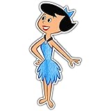 cartoon Betty Rubble The Flintstones Car Bumper Sticker Decal 3'' X 6''