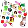 21-Pcs-Cat-Toys-for-Indoor-Cats-Collapsible-Cat-Tunnel-Interactive-Feather-Teaser-Wand-Ball-Toy-for-Kitten-Cats 21 Pcs Cat Toys for Indoor Cats Collapsible Cat Tunnel Interactive Feather Teaser Wand Ball Toy for Kitten Cats