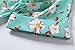 olrain Women Casual Lightweight Floral Printed Open Front Kimono Soft 3/4 Sleeve Cardigan (Medium, Green-2)