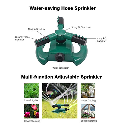 50Ft Expandable Garden Hose & Heavy Duty Hose, 2018 Leakproof Solid Strongest Triple Latex Water Hose with Free Multi Function Spray Nozzle, Sprinker, Replacement Gasket & Cable Tie, Rust Proof