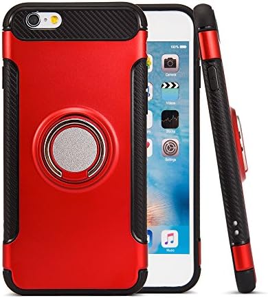 iPhone 6s Case, iPhone 6 Case,Areion Kickstand 360 Degree Rotating Ring Case, Drop Protection Shock Absorption Case for iPhone 6/6s Compatible with Magnetic Car Mount Case