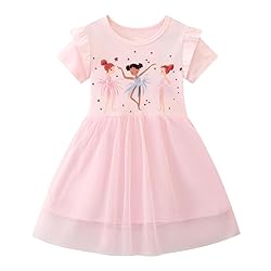 Toddler Girls Pink Dress Fairy Fluffy Tulle Dresses