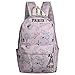 xhorizon FL1 Cute Preschool Book Bag Girls Laptop Backpack for Kids Daypack Rucksack, Paris-Purplish-red