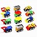 AOSILEY 12 Pack Pull Back Vehicles, Assorted Construction Vehicles Dump Truck Toys for Toddlers Boys, Pull Back And Go Mini Car Kids Toy Play Set