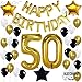 50 Balloon Number Birthday Decorations Kit – Large, 40 Inch | Foil 50 Balloons for Women Birthday | Happy 50 Years Old Birthday Decorations for Men, Women | Gold Number 50 Balloons for Anniversary