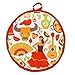 Tortilla Warmer 10”- Insulated, Microwaveable Fabric Pouch by Cameron’s Products- Keeps Tortillas Heated for up to One Hour (Fiesta Design)