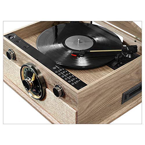 Victrola 6in1 Bluetooth Record Player with 3Speed Turntable, CD