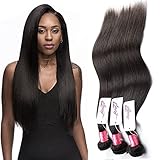 LanQi Brazilian Virgin Hair Straight 3 Bundle Deals 100% Remy Straight Human Hair Weave Extensions Brazilian Hair Weaving