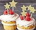 Glorious Year Gold Star Cake Toppers Kids Birthday Party Baby Shower Cupcake Decorations 36pcs
