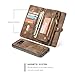Galaxy Note 8 Wallet Case XRPow Samsung Galaxy Note 8 Multi-Functional Folio Flip Vegan Leather Wallet Removable Magnetic Back Cover 11 Card Slots & 3 Cash Pocket Shock Protection Cover BROWN