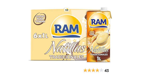 RAM Natillas Tradicionales 6x1L : Amazon.es: Alimentación y ...