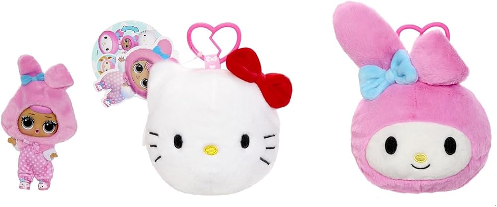 L.O.L. Surprise Loves Hello Kitty Reversible Plush Surprise 6 Char Collectible