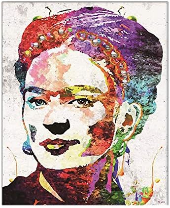 Frida Kahlo Reproduction Artwork Pop Art Canvas Print Painting Abstract Posters Without Frame Aisle Decor Wall Art Artwork for Home Office Toilet Pub Bar Decorations,19.7"x27.6"
