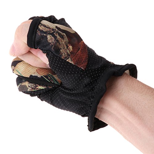 Lergo Angelhandschuhe mit 3 Fingerschlitzen, rutschfest, atmungsaktiv, Tarnmuster – Bild 4