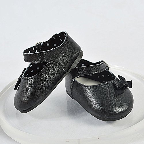 Doll Shoes Black Retaining ring Shoes Pumps for American Girl doll no Clothes Doll Accessories