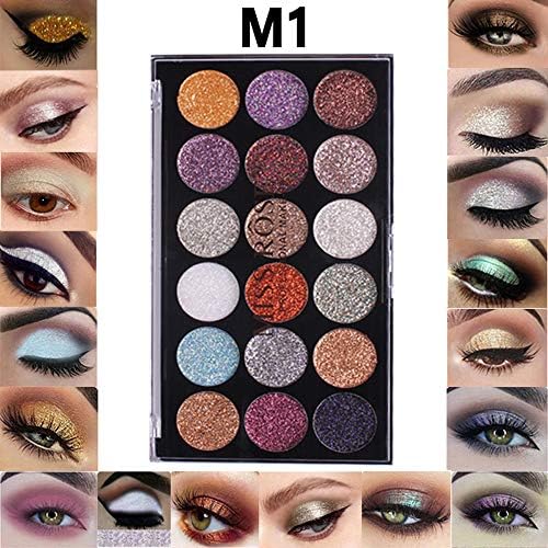 UOKNICE Eye Shadow for Women, Beauty Natural Colorful 18 Color Shimmer Glitter Powder Glitter Cosmetic Makeup Eyeshadow