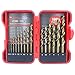 Hymnorq Cobalt Drill Bits 15PC Set, Metric Size 1.5-10mm in Indexed Case, M35 Grade HSS Co Fully Ground Construction, 135 Degree Split Point for Drilling Stainless Steel Cast Iron Brass Aluminium