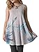 Poulax Womens Floral Sleeveless Lightweight Loose Tunic Tank Top with Pockets (XL=US16-18, A Gray)