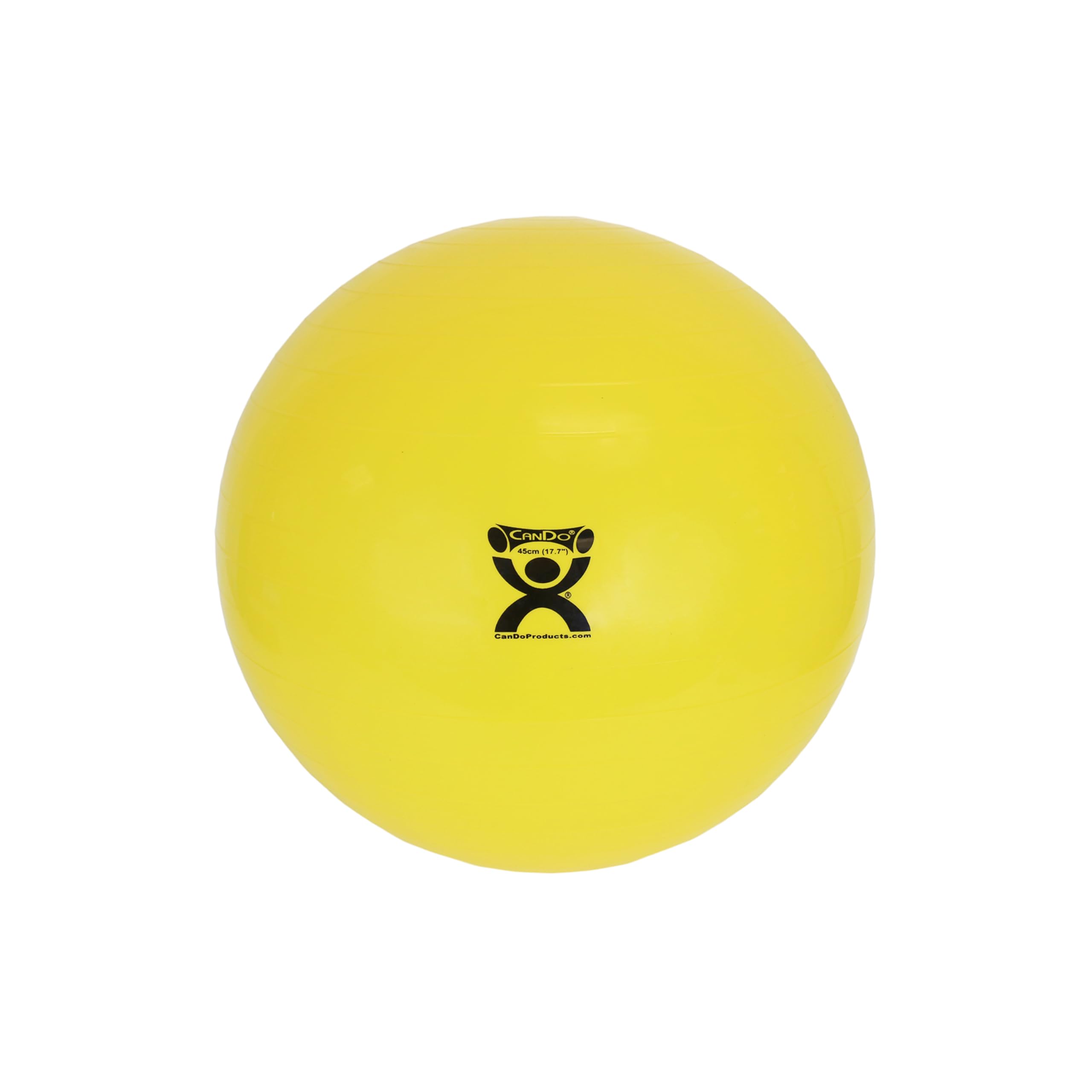 CanDo Exercise Ball, non-slip, inflatable, yellow, 45cm