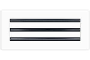 BUILDMART - 16x6 Modern AC Vent Cover - Decorative White Air Vent - Standard Linear Slot Diffuser - Register Grille for Ceiling, Walls & Floors - Texas