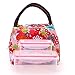 Cute Colorful Nylon Zipper Portable Cosmetic Lunch Picnic Handbag Bag , Coffee Heart