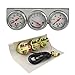 Enshey Autogage White Console Chrome Oil/Volt/Water Gauge 50mm DC 12B(V) Electric Water Temp + Oil Pressure + Volt Voltage Meter Car Gauge 3 in 1 Car Motorcycle Triple Gauge Kit (White)