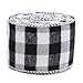 URATOT Christmas Gift Wrapping Plaid Burlap Ribbon Christmas Gingham Wired Ribbon for Christmas Tree Crafts Decoration, Floral Bows Craft