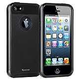 iPhone 5 Case, Korecase [Honeycomb] ARMOR Series Impact Resistant Rugge Durable Shockproof Heavy Duty Protection Dual Layer Case Cover for Apple iPhone SE 5S 5 (Black)