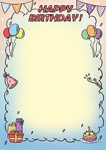 Birthday Party Invitation Stationary Paper 50ct Works on All Printers