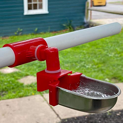 RentACoop DIY Waterer Kit for PVC Piping Tee Fittings with UV