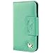 Galaxy S4 case,By HiLDA,Wallet Case for Samsung Galaxy S4/i9500,Premium PU Leather Case,Credit Card Holder,Flip Cover Case[Mint Green]