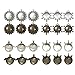 58 PCS Pendant Tray Kit, Seasonsky Pendant Trays Sun, Wing, Cat, Snowflakes with Glass Cabochon Blanks Clear Dome, 10 PCS Pendant Buckle for Photo Pendant Craft