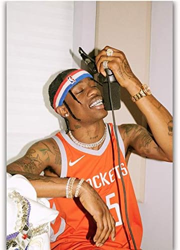 MZCYL Canvas Painting Wall Art Picture Travis Scott American Hip Hop Rap Music Singer Star Poster Print Canvas Painting Without Frame 40 * 60Cm