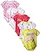 PUMA Baby-Girls 5 Pack Short Sleeve Bodysuit, Lemon Tonic, 0/3M