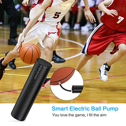 PP PICADOR Electric Ball Pump, Battery Powered Automatic Fast Air Pump with Needle LED Lighting Optional PSI Faster Inflation for Balls, Basketball, Soccer Ball, Football, Volleyball, Rugby, Kickball - Thumbnail 2